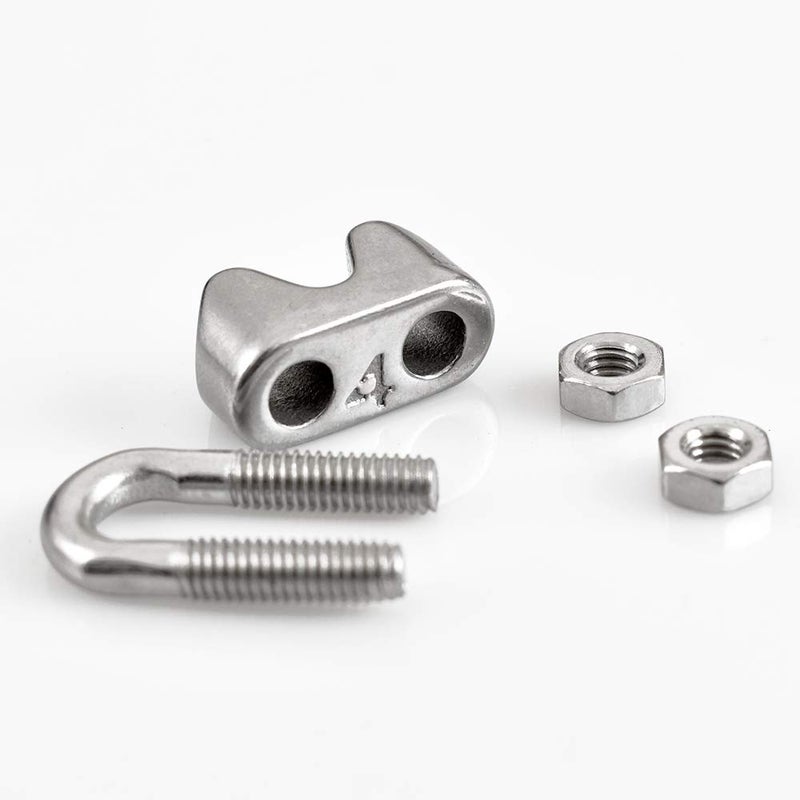 Cozihom 3/16 Inch M4 Wire Rope Cable Clip Clamp, 304 Stainless Steel, U Bolt Saddle Fastener, 25 Packs - Image 4